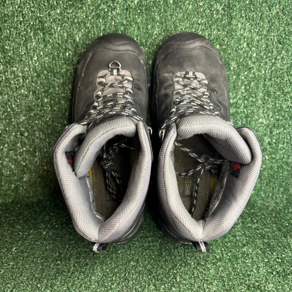 Keen Delta Leather Waterproof Hiking Outdoor Trail Winter Boots Black Mens Sz 10